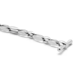 Bradoon Bracelet | Large Mixed Link | Sterling Silver