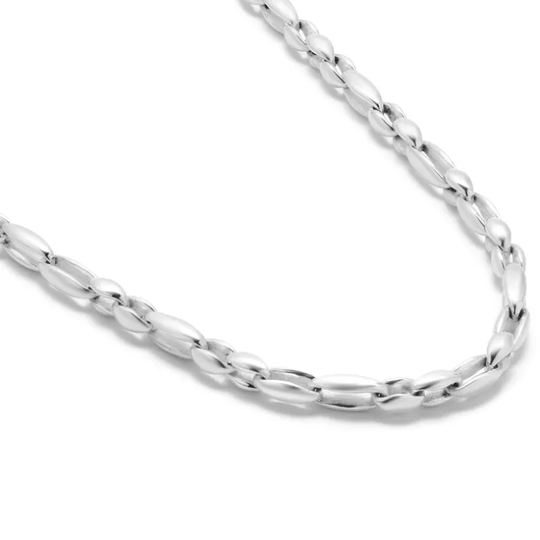 Bradoon Necklace | Mixed Medium Links | Sterling Silver