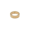Capsule Ring | 7mm | Pave Detail | Yellow Gold