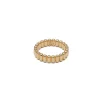 Capsule Ring | 5mm I Pave Detail I Yellow Gold
