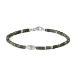 Cherish Bracelet | Dark Green Afghan Jade | Sterling Silver