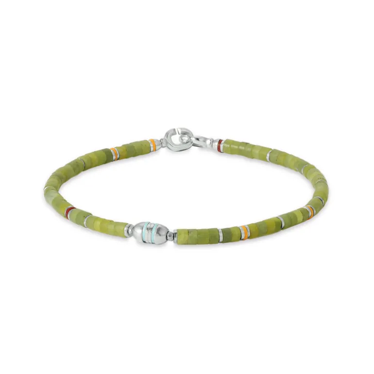 Cherish Bracelet | Green Afghan Jade | Sterling Silver