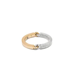Circinus Ring | 1/2 Pave I Two Tone Yellow & White Gold