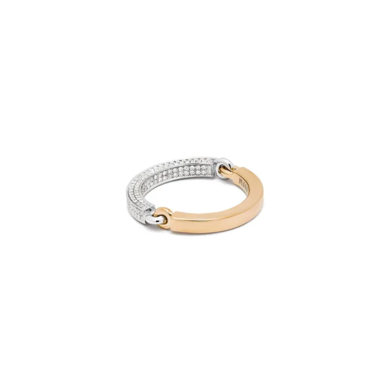 Circinus Ring | 1/2 Pave I Two Tone Yellow & White Gold