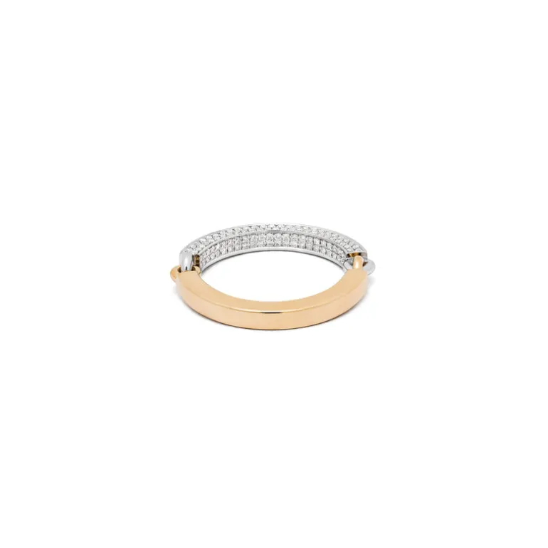 Circinus Ring | 1/2 Pave I Two Tone Yellow & White Gold