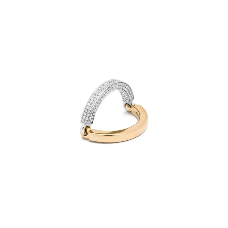 Circinus Ring | 1/2 Pave I Two Tone Yellow & White Gold