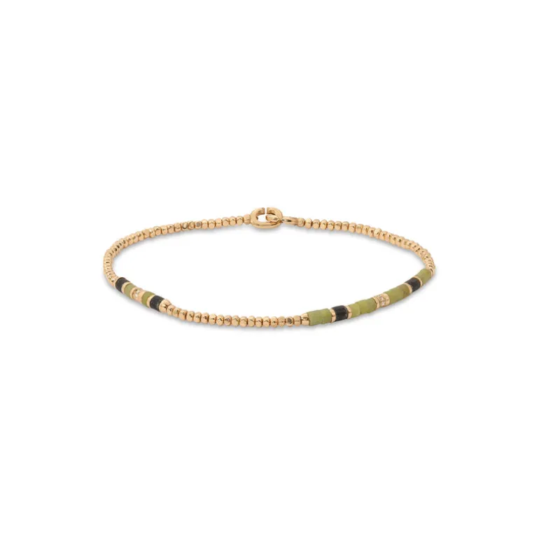 Creosote Bracelet | Afghan Jade I Yellow Gold