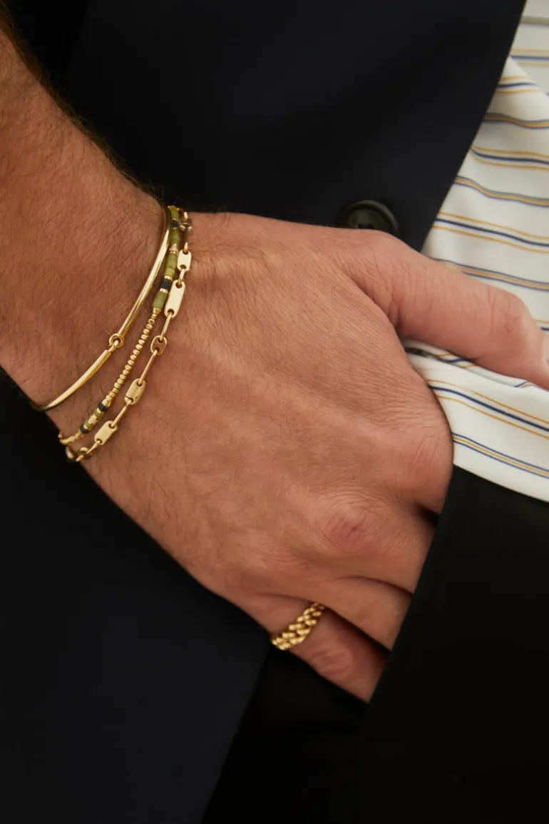 Creosote Bracelet | Afghan Jade I Yellow Gold