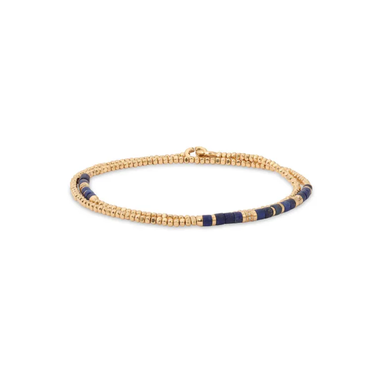 Creosote Wrap Bracelet | Blue Lapis I Yellow Gold