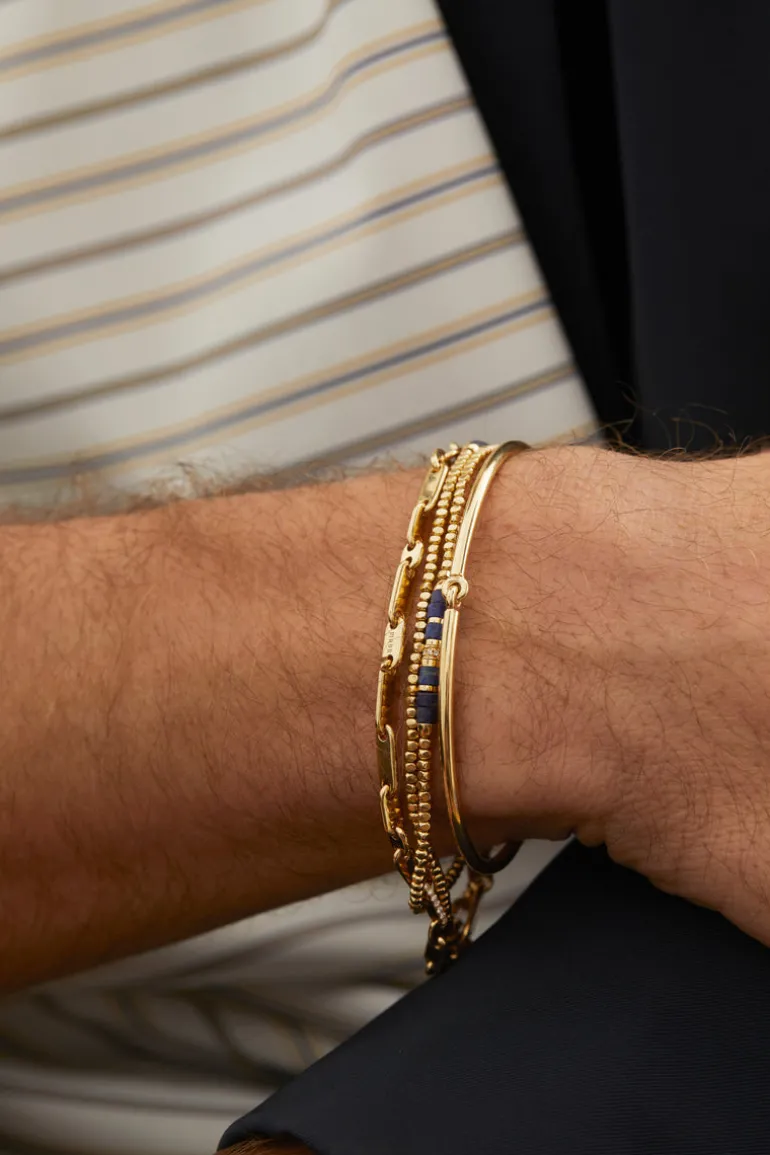 Creosote Wrap Bracelet | Blue Lapis I Yellow Gold