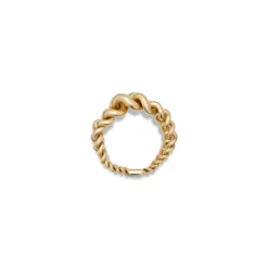 Curb Chain Ring | Small Scale | Yellow Gold