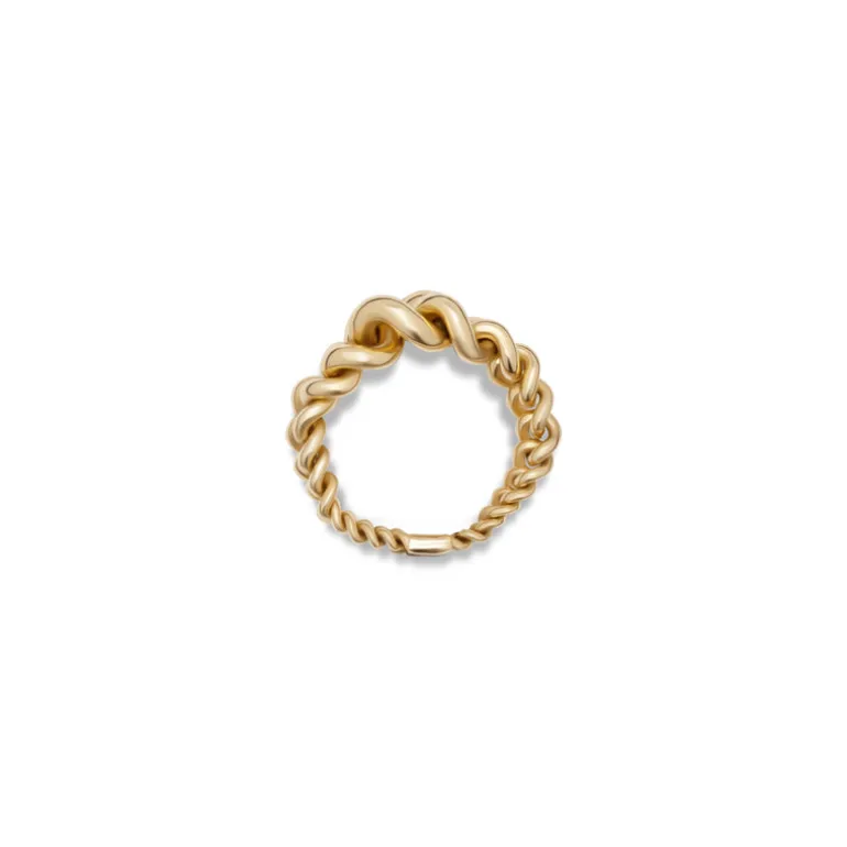 Curb Chain Ring | Small Scale | Yellow Gold