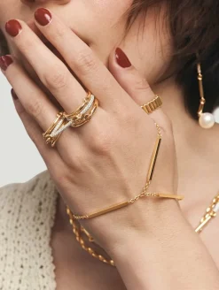 Double Ring | 2mm | Full Pave I Yellow Gold