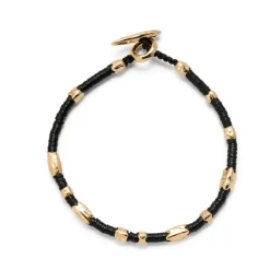 Dryp Bracelet | Black | Yellow Gold