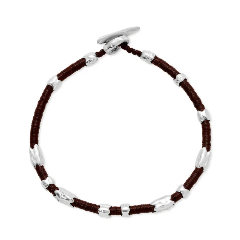 Dryp Bracelet | Brown | Sterling Silver