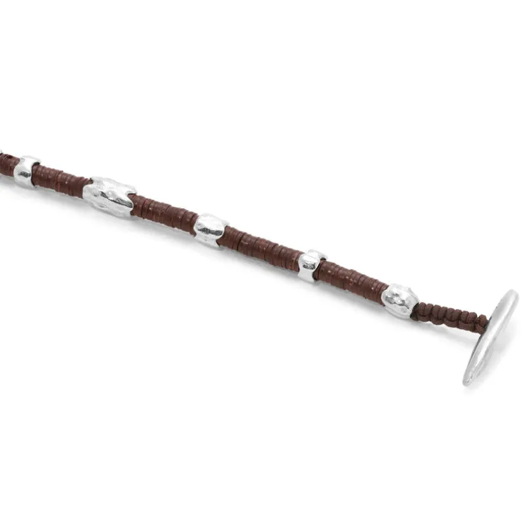 Dryp Bracelet | Brown | Sterling Silver