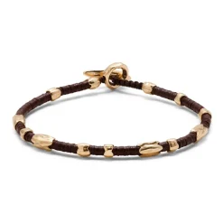 Dryp Bracelet | Brown | Yellow Gold