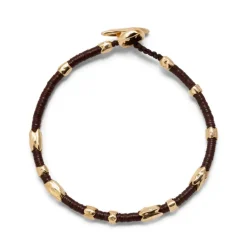 Dryp Bracelet | Brown | Yellow Gold