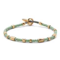 Dryp Bracelet | Mint Green | Yellow Gold