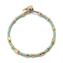 Dryp Bracelet | Mint Green | Yellow Gold