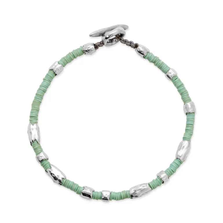 Dryp Bracelet | Mint Green | Sterling Silver