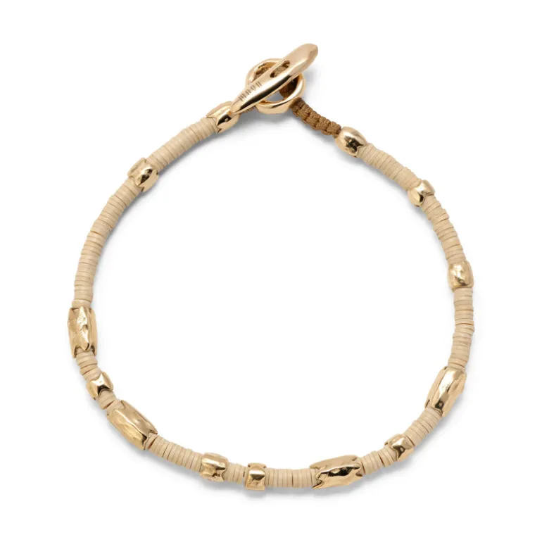 Dryp Bracelet | Off White | Yellow Gold