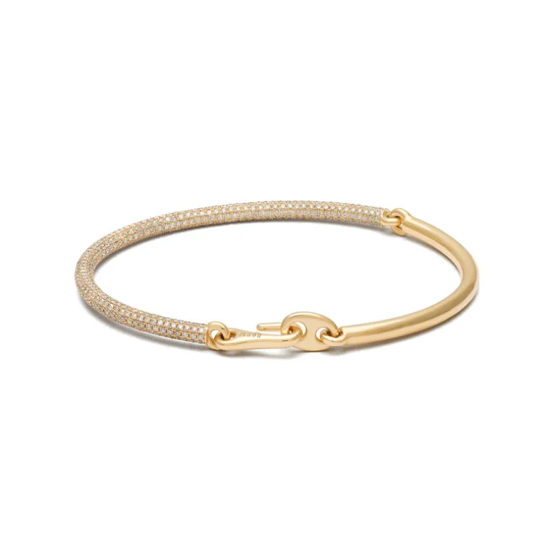 Equinox Bracelet | 2/3 Pave I Yellow Gold