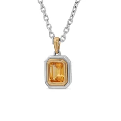 Equinox Necklace | Citrine | Mixed Metal