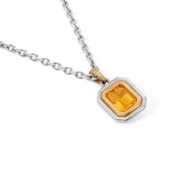 Equinox Necklace | Citrine | Mixed Metal