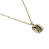 Equinox Necklace | Green Tourmaline I Mixed Metal