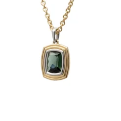 Equinox Necklace | Green Tourmaline I Mixed Metal