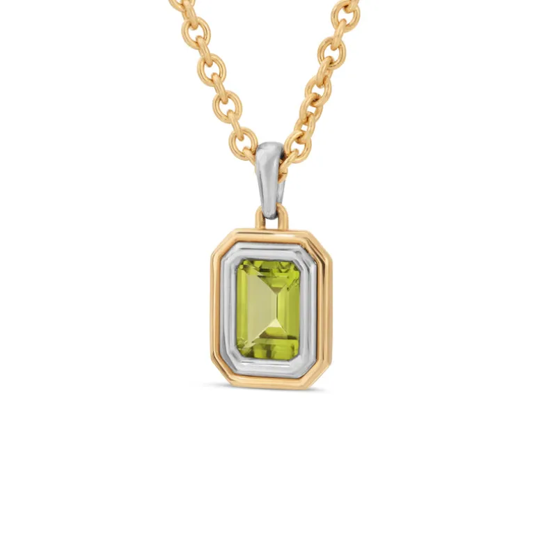 Equinox Necklace | Peridot I Mixed Metal