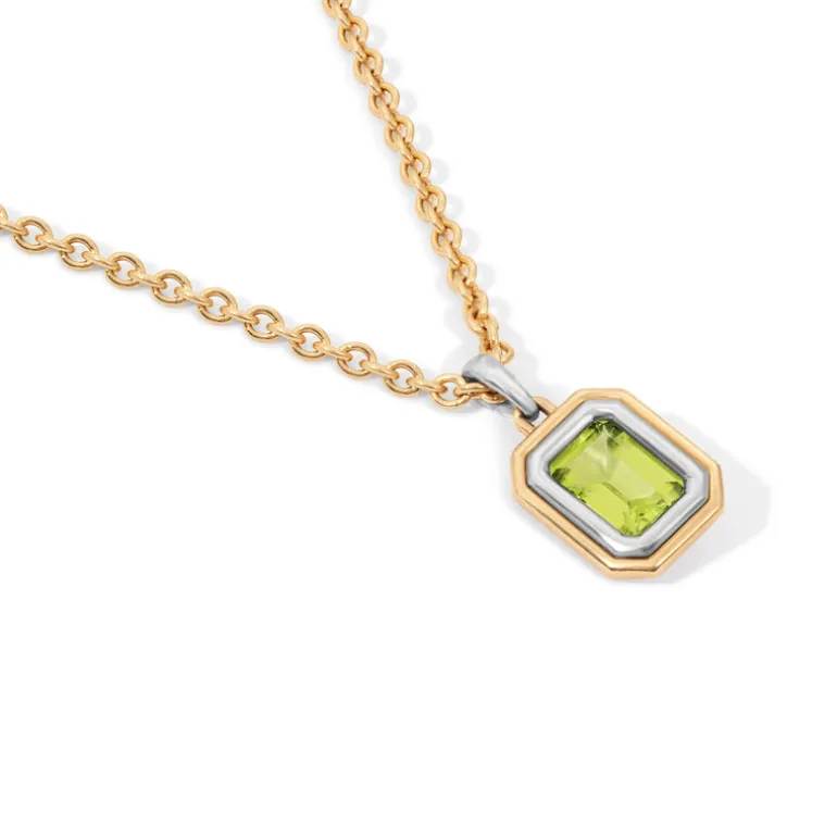 Equinox Necklace | Peridot I Mixed Metal