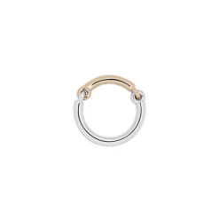 Equinox Ring | Two Tone White & Yellow Gold
