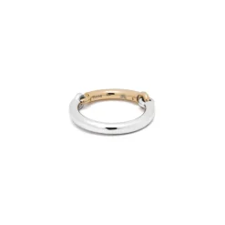 Equinox Ring | Two Tone White & Yellow Gold