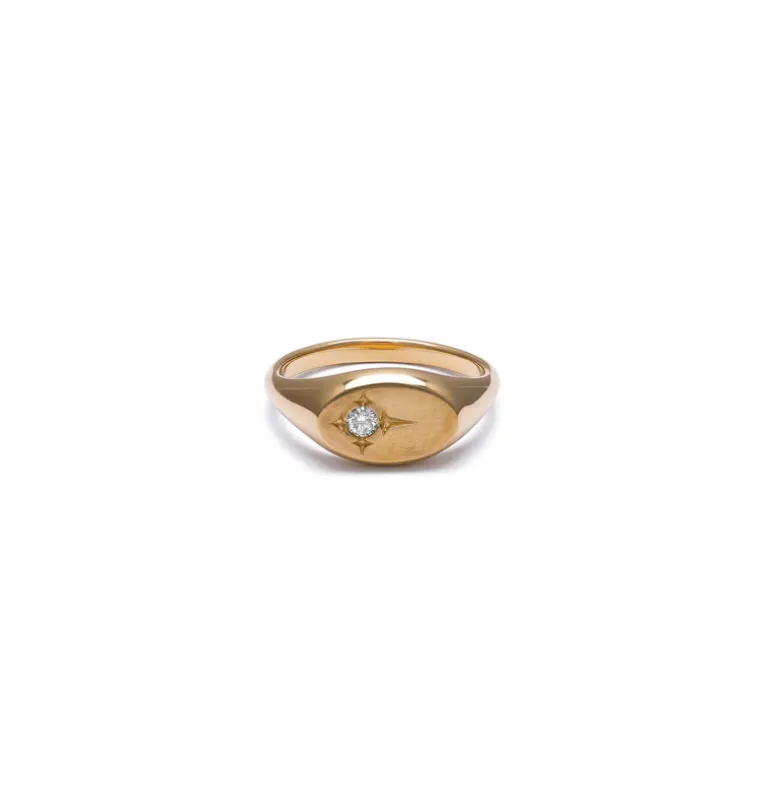 Eye Signet Ring | Yellow Gold