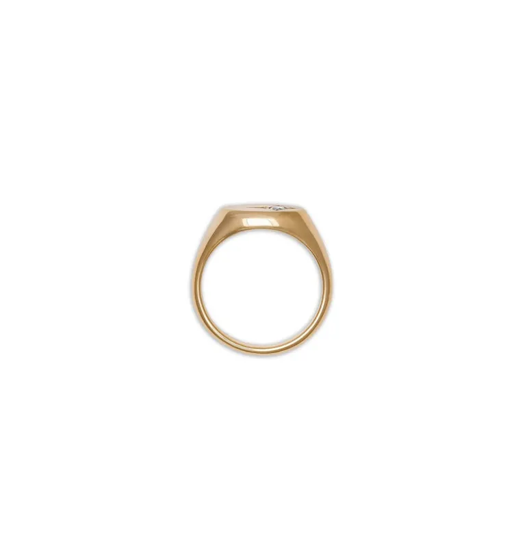 Eye Signet Ring | Yellow Gold