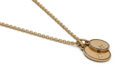 Gudo Oval Necklace | Pave Detail Yellow Gold