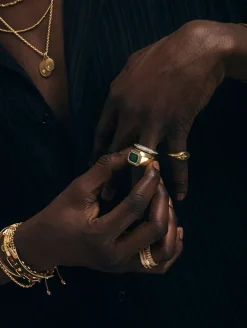 Gudo Oval Necklace | Pave Detail Yellow Gold