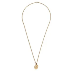 Gudo Oval Necklace | Pave Detail Yellow Gold