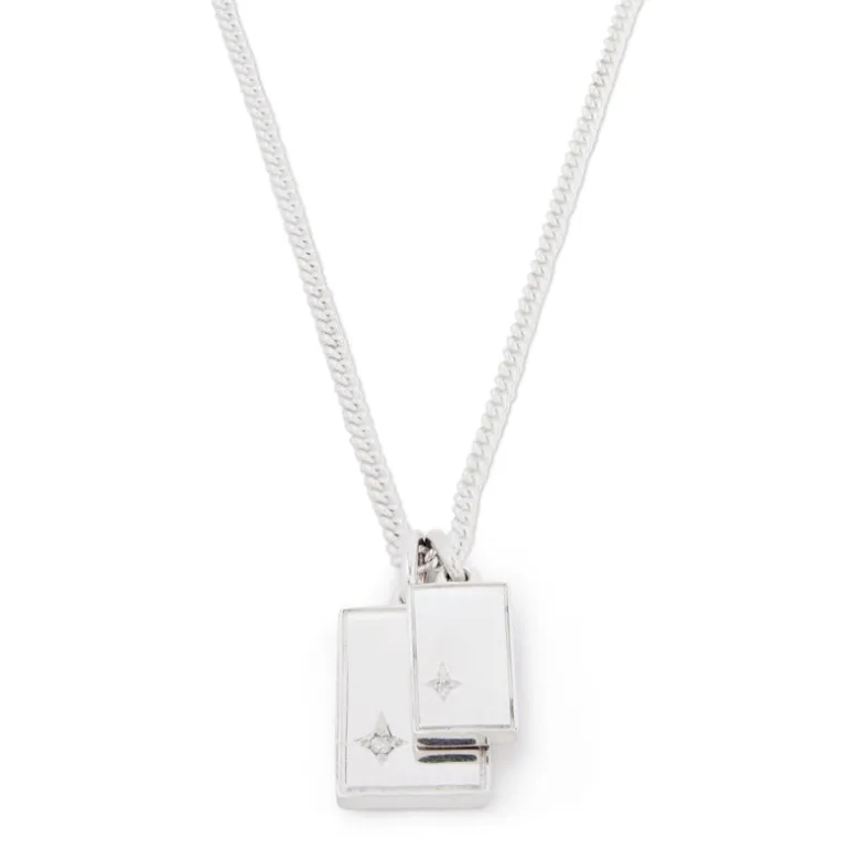 Gudo Rectangle Necklace | Sterling Silver