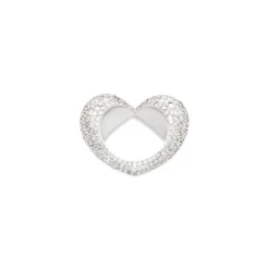 Heart Ring | Full Pave I White Gold