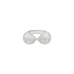 Heart Ring | Full Pave I White Gold