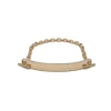 ID Bar Bracelet | 50mm Wide - 7mm Height | Pave Detail | Yellow Gold