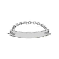 ID Bar Bracelet | 70mm Wide - 11mm Height | Sterling Silver