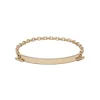 ID Bar Bracelet | 50mm Wide - 5mm Height | Pave Detail | Yellow Gold