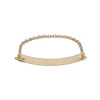 ID Bar Bracelet | 70mm Wide - 9mm Height | Pave Detail | Yellow Gold