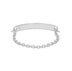 ID Bar Bracelet | 70mm Wide - 9mm Height | Sterling Silver
