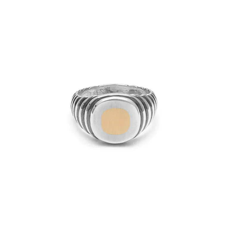 Lira Ring | Square | Mixed Metal