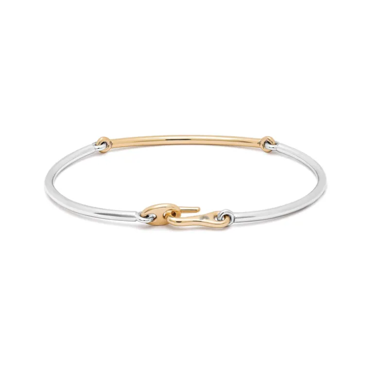Lyra Bracelet | Two Tone Yellow & White Gold